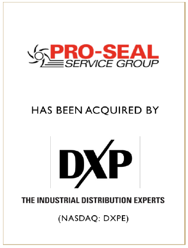 Pro-Seal has been purchased by DXP
